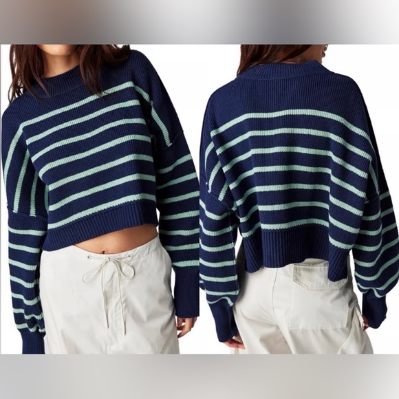 Free People Easy Street Crop Pullover Sweater - Picture 7 of 7